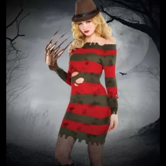 Freddie Krueger A Nightmare on Elm Street Adult Womens Costume Small S 2-4 - Picture 6 of 6
